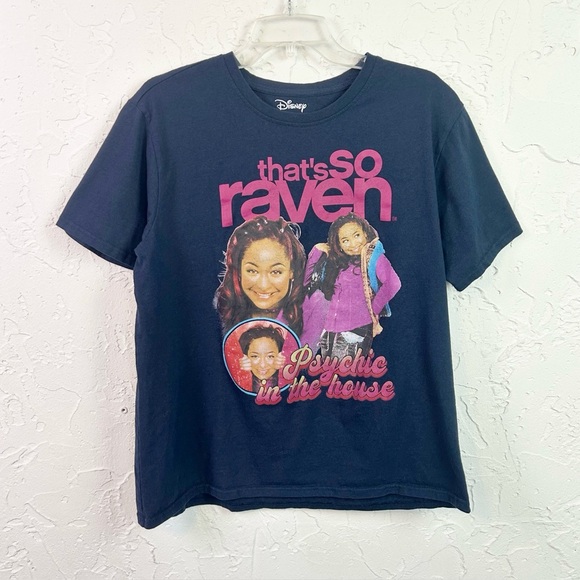 Disney That’s So Raven Retro y2k Style Navy Blue Graphic T-shirt Size Large - Picture 1 of 5